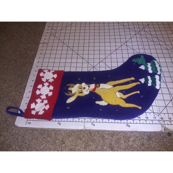 VTG Rudolph Holiday Stocking Rudolph the Red Nosed Reindeer 1999 Hanging Stockin - Picture 8 of 8